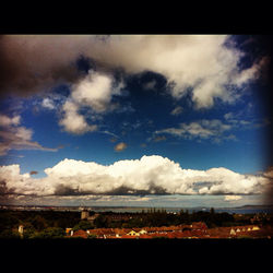 Scenic view of landscape against cloudy sky