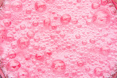 Close-up of bubbles in water