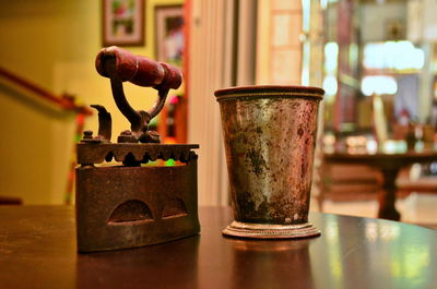 Close-up of drink on table