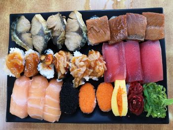 Close-up of sushi on plate