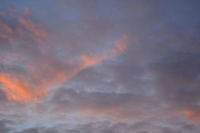 Low angle view of sky at sunset