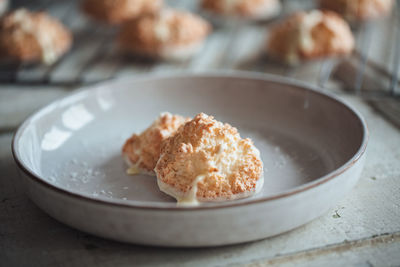 Close-up of sweet food on plate