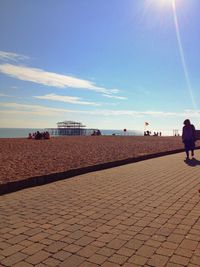 Tourists at seaside