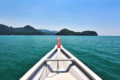 Sea view from the boat