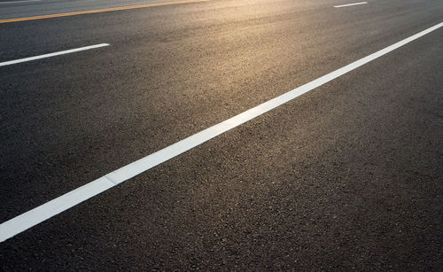 High angle view of zebra crossing on road