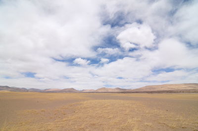 Scenic view of desert against sky