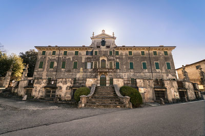 Low angle view of historical building against sky