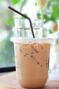 Close-up of drink on table