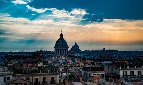 Rome cityscape against cloudy sky
