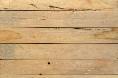 Surface level of wooden planks