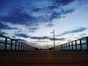 View of road against cloudy sky