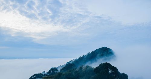 Low angle view of mountain against sky