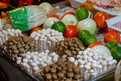 Close-up of vegetables for sale in market