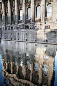 Reflection in city