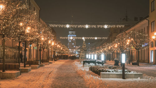 Christmas time in snowy trnava