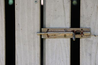 Close-up of wooden door