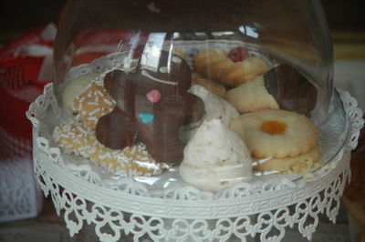 Close-up of cake on table