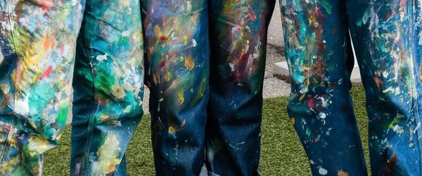 Full frame shot of colorful fabric