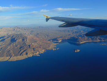 Aerial view of landscape against sky