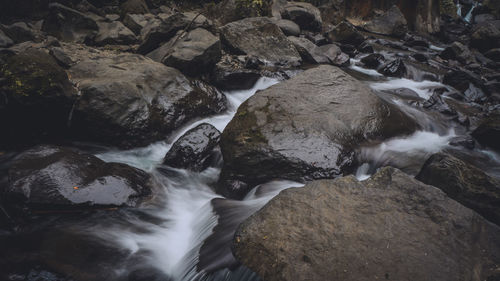 River flowing through rocks