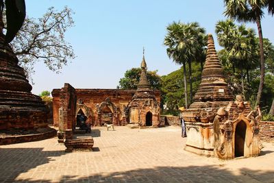 Exterior of temple against sky