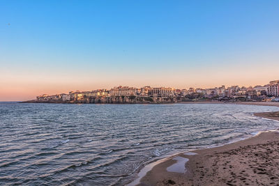 View of sea at sunset