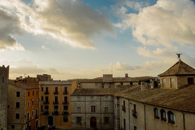 High angle view of townscape against sky