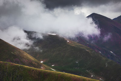 The beauty of fagaras mountains, romania. summer landscape from carpathians.