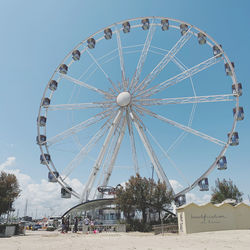 Low angle view of ferris wheel against sky