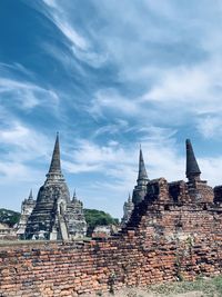 Old temple building against sky