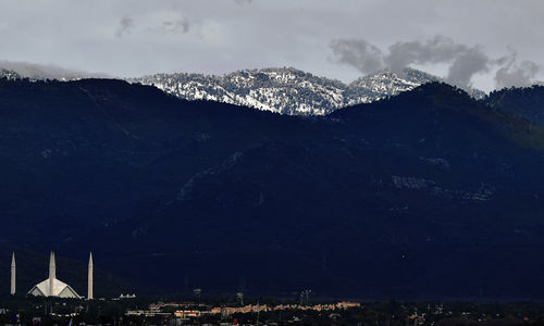 Panoramic view of sky at night