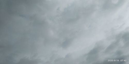 Low angle view of cloudy sky