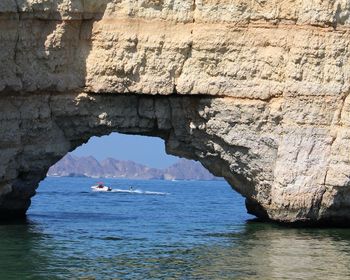 Sailboats on sea shore