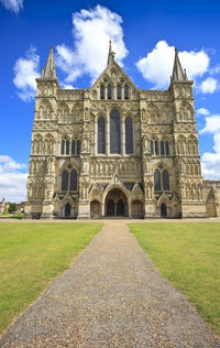 View of historic building against cloudy sky