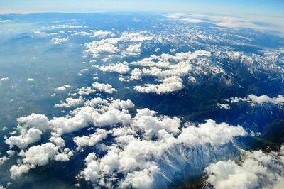 Aerial view of clouds in sky