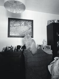 Man on table at home