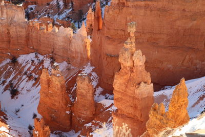 Full frame shot of rock formations