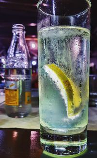 Close-up of drink on table