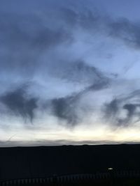 Scenic view of dramatic sky during sunset