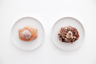 High angle view of dessert in plate