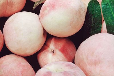 High angle view of fruits for sale in market