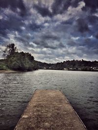 Scenic view of calm lake