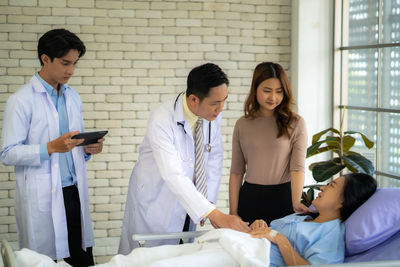 Business colleagues working in office