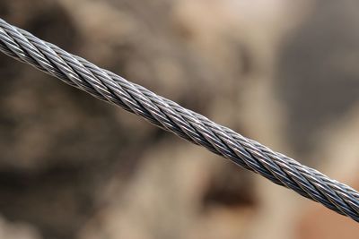 Close-up of steel cable