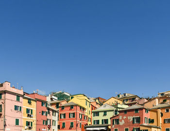 Rooftop of the old fishing village with the typical colorful houses, boccadasse, genoa, liguria