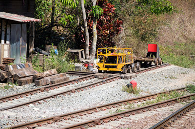 Train on railroad track