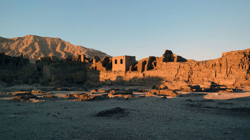 Rock formations on landscape