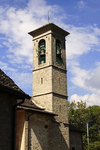 Low angle view of historic building against sky