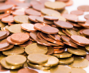 Close-up of coins