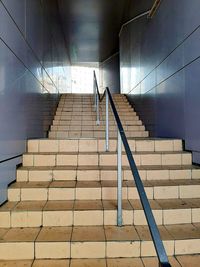 Low angle view of staircase in building